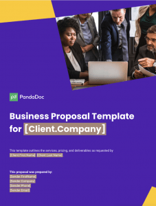Standard Business Proposal Template Cover Page PandaDoc