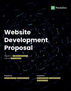 Website Development Business Proposal Template Cover Page PandaDoc